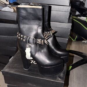 Black Platform Ankle Boots